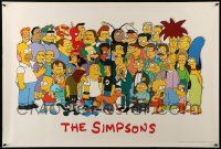 9k273 SIMPSONS tv poster '95 Matt Groening, wonderful cartoon art of top cast on white background!