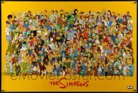 9k274 SIMPSONS tv poster '98 Matt Groening, wonderful cartoon art of top cast on yellow background