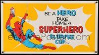9k465 SPIDER-MAN 22x40 advertising poster '70s Slurpee promo, you get to keep the cup!!!