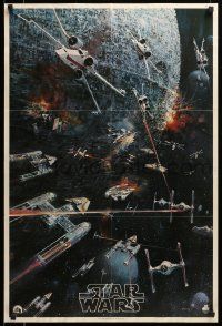 9k411 STAR WARS 22x33 music poster '77 George Lucas classic, John Berkey artwork, soundtrack!