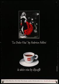 9k251 TUTTO FELLINI FILM FEST 27x40 Italian film festival poster '90s Anita Ekberg in red dress!