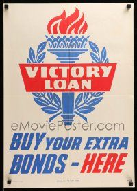9k111 VICTORY LOAN 19x26 WWII war poster '45 buy your extra war bonds here!