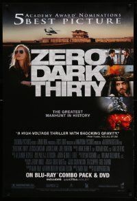 9k813 ZERO DARK THIRTY 27x40 video poster '12 Jessica Chastain, the greatest manhunt in history!