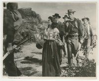 9m078 AMBUSH AT CIMARRON PASS 8x9.5 still '58 young Clint Eastwood standing behind Margia Dean!