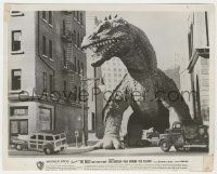 9m097 BEAST FROM 20,000 FATHOMS 8x10 still '53 Ray Bradbury, fx image of monster on city street!