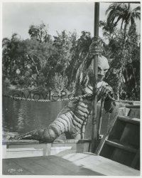 9m205 CREATURE FROM THE BLACK LAGOON 7.5x9.25 still R1972 great c/u of monster sneaking on boat!