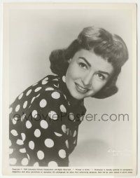 9m241 DONNA REED 8x10.25 still '59 head & shoulders smiling portrait wearing polka dot blouse!