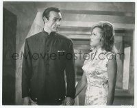 9m247 DR. NO 7.25x9.25 still '63 Connery as James Bond & Andress holding hands in Asian outfits!