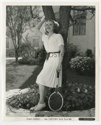 9m427 JOAN MARSH 8x10 still '30s in white silk crepe tennis dress & pleated skirt by Gene Kornman!