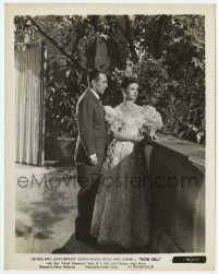 9m569 NOB HILL 8x10.25 still '45 George Raft with pretty Joan Bennett in beautiful gown & jewelry!