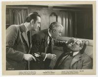 9m719 TERROR BY NIGHT 8x10.25 still '46 Basil Rathbone as Sherlock Holmes with gun by Nigel Bruce!
