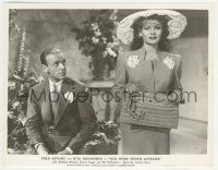 9m828 YOU WERE NEVER LOVELIER 7.75x10 still '42 Fred Astaire looks at Rita Hayworth with purse!