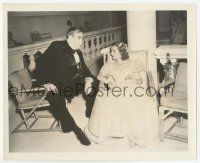 9m829 YOUNG IN HEART candid 8.25x10 still '38 Janet Gaynor & Irvin S. Cobb chatting on the set!