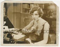 9m830 YOUNG MAN OF MANHATTAN 8x10 still '30 great close up of Claudette Colbert sitting at desk!