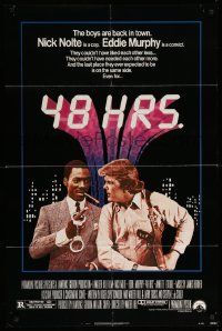 9p014 48 HRS. 1sh '82 Nick Nolte is a cop who hates Eddie Murphy who is a convict!