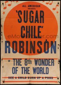 9p005 8TH WONDER OF THE WORLD 1sh '40s black African American Sugar Chile Robinson burns up piano!