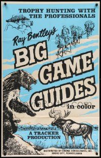 9p098 BIG GAME GUIDES 1sh '72 cool nature animal documentary, art of bear, moose and more!