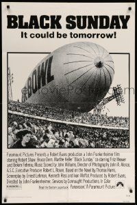9p108 BLACK SUNDAY 1sh '77 Goodyear Blimp zeppelin disaster at the Super Bowl!