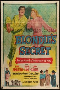 9p112 BLONDIE'S SECRET 1sh '48 Penny Singleton & wacky Arthur Lake as Dagwood!