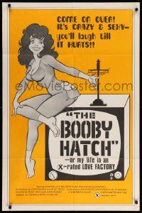 9p127 BOOBY HATCH 1sh '76 it's crazy & sexy - you'll laugh so hard it hurts, great art!