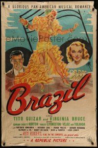 9p135 BRAZIL 1sh '44 Tito Guizar & Virginia Bruce in a glorious Pan-American musical romance!