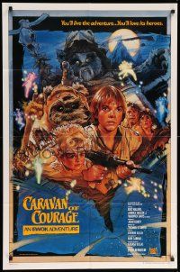 9p156 CARAVAN OF COURAGE style B int'l 1sh '84 An Ewok Adventure, Star Wars, art by Drew Struzan!