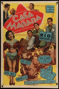 9p161 CASA MANANA 1sh '51 Spade Cooley & The Rio Brothers, sexy Yadira Jiminez!