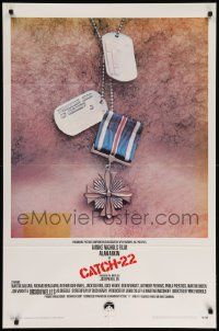9p164 CATCH 22 1sh '70 directed by Mike Nichols, based on the novel by Joseph Heller!