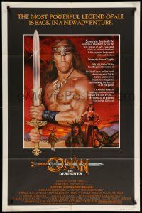 9p188 CONAN THE DESTROYER 1sh '84 Arnold Schwarzenegger is the most powerful legend of all!