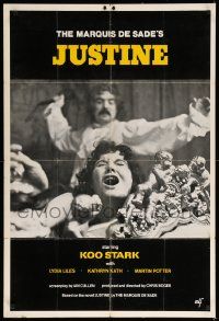 9p202 CRUEL PASSION 1sh '77 image of Koo Stark as The Marquis de Sade's Justine!