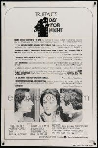 9p216 DAY FOR NIGHT 1sh '73 Francois Truffaut's La Nuit Americaine, Jacqueline Bisset