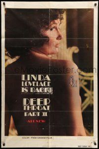 9p231 DEEP THROAT II 1sh '74 Linda Lovelace is back in Joseph Sarno sequel, Harry Reems!