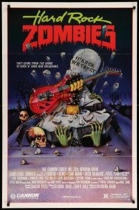 9p415 HARD ROCK ZOMBIES 1sh '84 wild art, they came from the grave to rock n' rave & misbehave