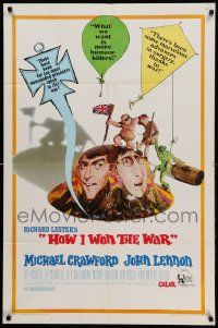 9p447 HOW I WON THE WAR 1sh '68 great wacky art of John Lennon & Michael Crawford on helmet!