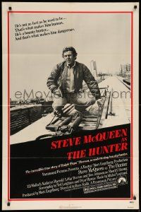 9p450 HUNTER 1sh '80 great image of bounty hunter Steve McQueen!