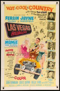 9p518 LAS VEGAS HILLBILLYS 1sh '66 Ferlin Husky with sexy Jayne Mansfield & Mamie Van Doren!