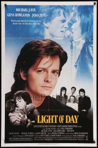 9p525 LIGHT OF DAY 1sh '87 Michael J. Fox, Gena Rowlands, rocker Joan Jett!
