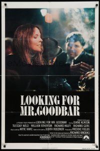 9p541 LOOKING FOR MR. GOODBAR 1sh '77 close up of Diane Keaton, directed by Richard Brooks!