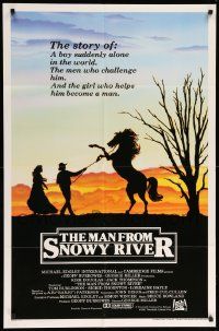 9p559 MAN FROM SNOWY RIVER int'l 1sh '82 Tom Burlinson, Thornton, Kirk Douglas in a dual role!