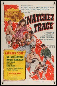 9p604 NATCHEZ TRACE 1sh '59 Zachary Scott as Murrell, Irene James as Lolette