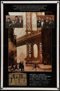 9p631 ONCE UPON A TIME IN AMERICA 1sh '84 Robert De Niro, James Woods, directed by Sergio Leone!