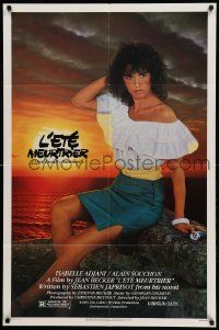 9p632 ONE DEADLY SUMMER 1sh '83 full-length sexy Isabelle Adjani by the beach at sunset!