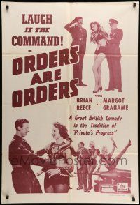9p635 ORDERS ARE ORDERS 1sh '57 Brian Reece, Margot Grahame, laugh is the command!