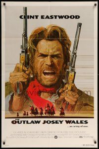 9p639 OUTLAW JOSEY WALES studio style 1sh '76 Clint Eastwood is an army of one, Roy Anderson art!