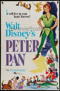9p648 PETER PAN 1sh R69 Walt Disney animated cartoon fantasy classic, great art!