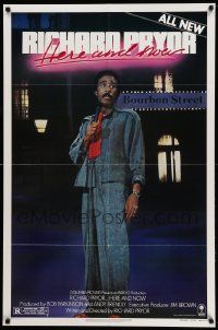 9p703 RICHARD PRYOR HERE & NOW style B 1sh '83 all new stand-up comedy on Bourbon Street!