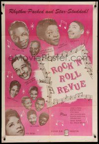 9p716 ROCK 'N' ROLL REVUE 1sh '55 Duke Ellington, Nat King Cole, Dinah Washington & more!
