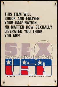 9p765 SEX USA 25x38 1sh '71 Gerard Damiano, this film will shock & enliven your imagination!