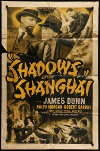 9p770 SHADOWS OVER SHANGHAI 1sh '38 Ralph Morgan, James Dunn & Linda Gray are in trouble in China!