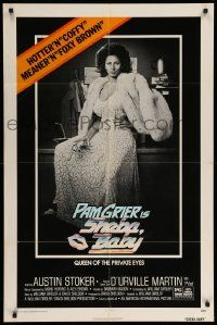 9p775 SHEBA, BABY 1sh '75 great image of sexy Pam Grier, AIP classic, hotter 'n Coffy!